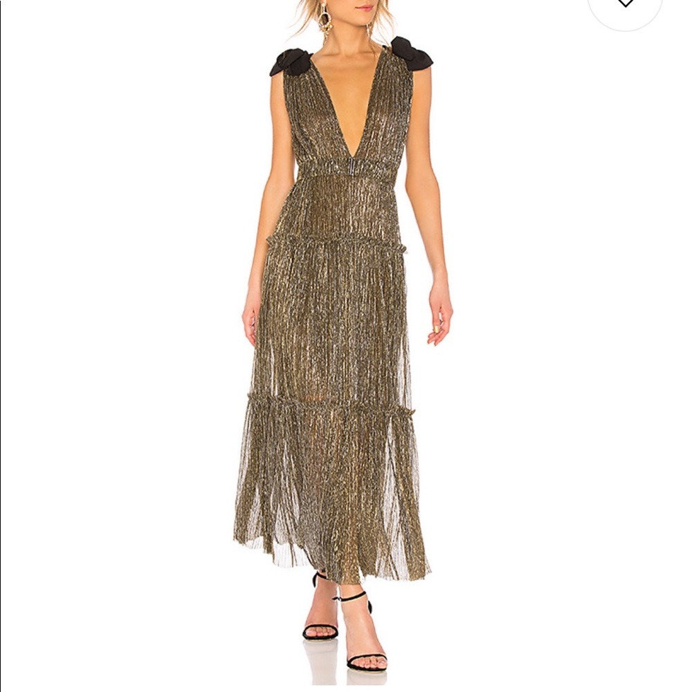 Sabina Musayev Ray Dress in Gold (XS) worn once!